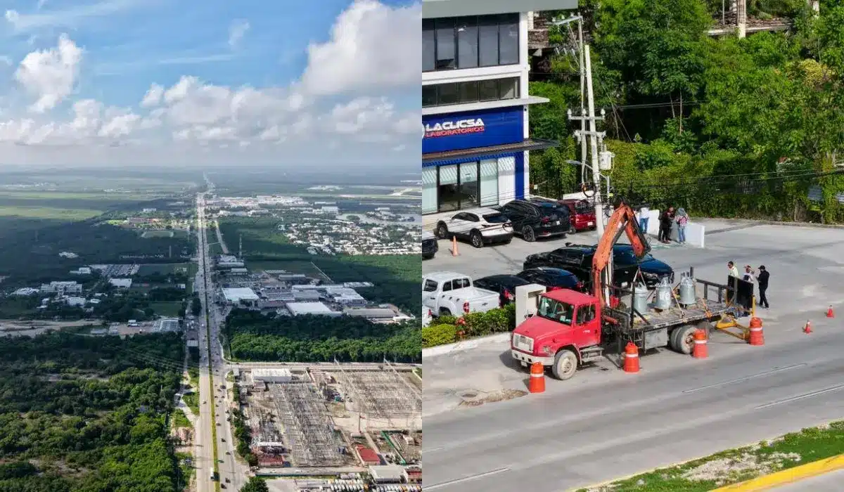Avance cableado subterráneo en Boulevard Colosio de Cancún: Obra de alumbrado reporta 45% y modernizará 14 KM