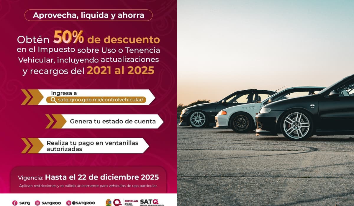 Última oportunidad: 50% de descuento en adeudos para el subsidio tenencia vehicular Quintana Roo 2026