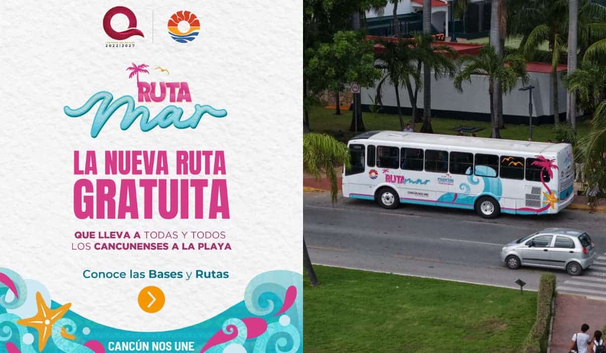 Cancún ofrece transporte gratis los fines de semana a cuatro playas públicas con el proyecto “Ruta Mar”