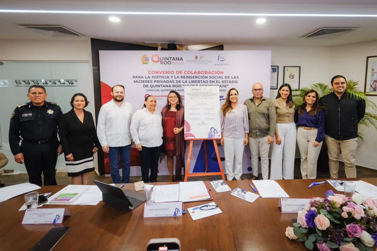 El 84% de mujeres en prisión sin sentencia: Mara Lezama firma un convenio por la justicia y reinserción en Quintana Roo