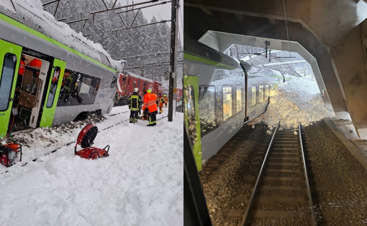 Cinco heridos tras descarrilamiento: el desafío invernal de Suiza