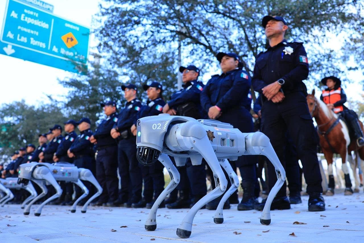 Los cuatro perros robot de 2.5 millones de pesos que protegerán Nuevo León en el Mundial 2026