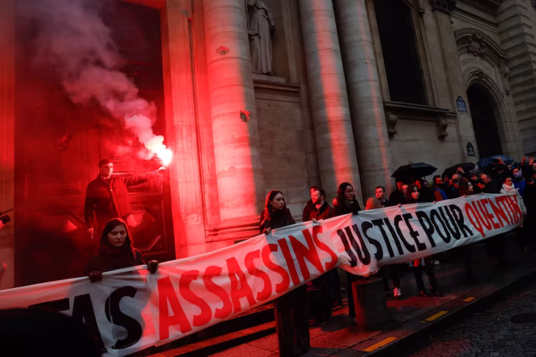 El shock político en Francia por el homicidio involuntario de un activista