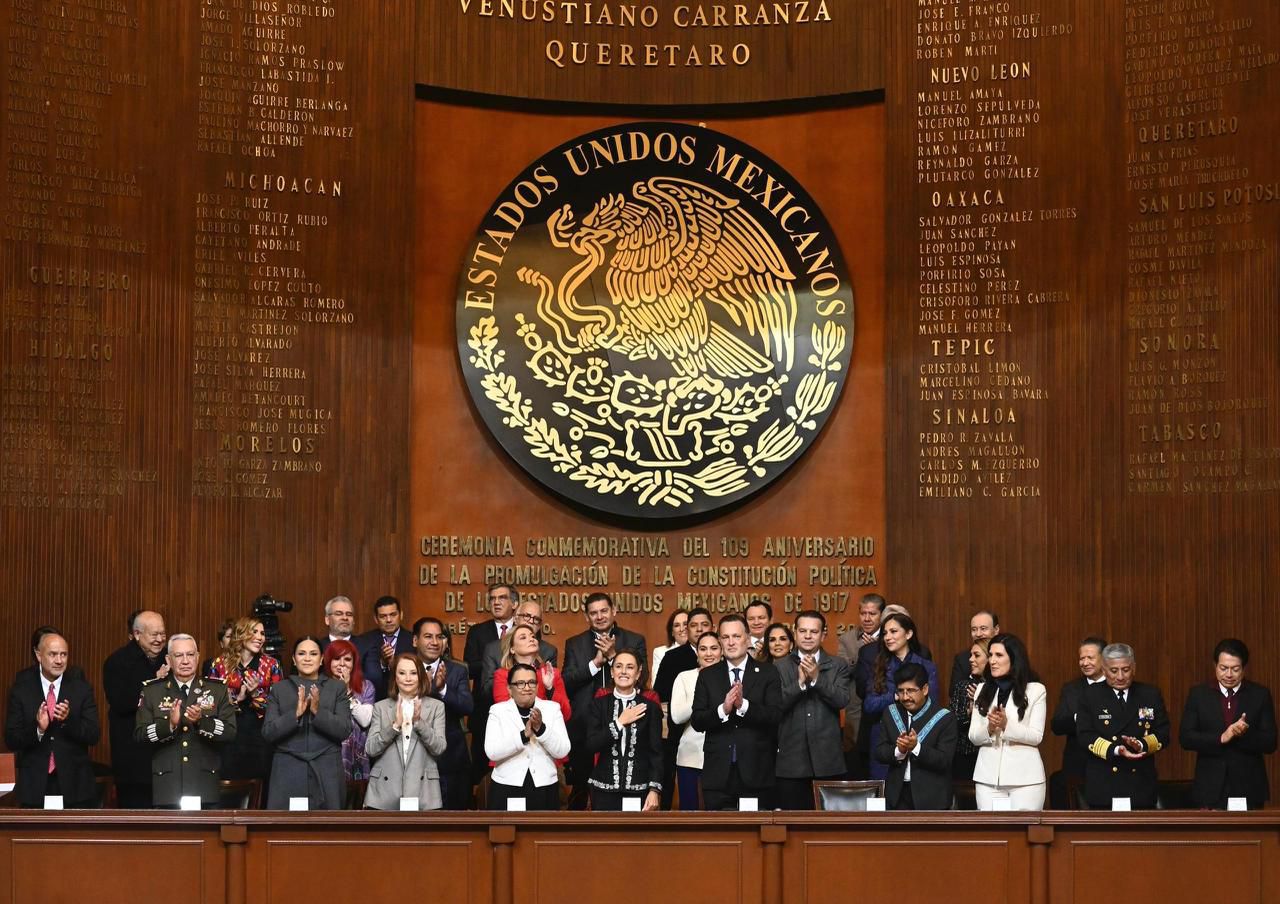 La conmemoración histórica de la Constitución: Sheinbaum y Lezama reafirman justicia social