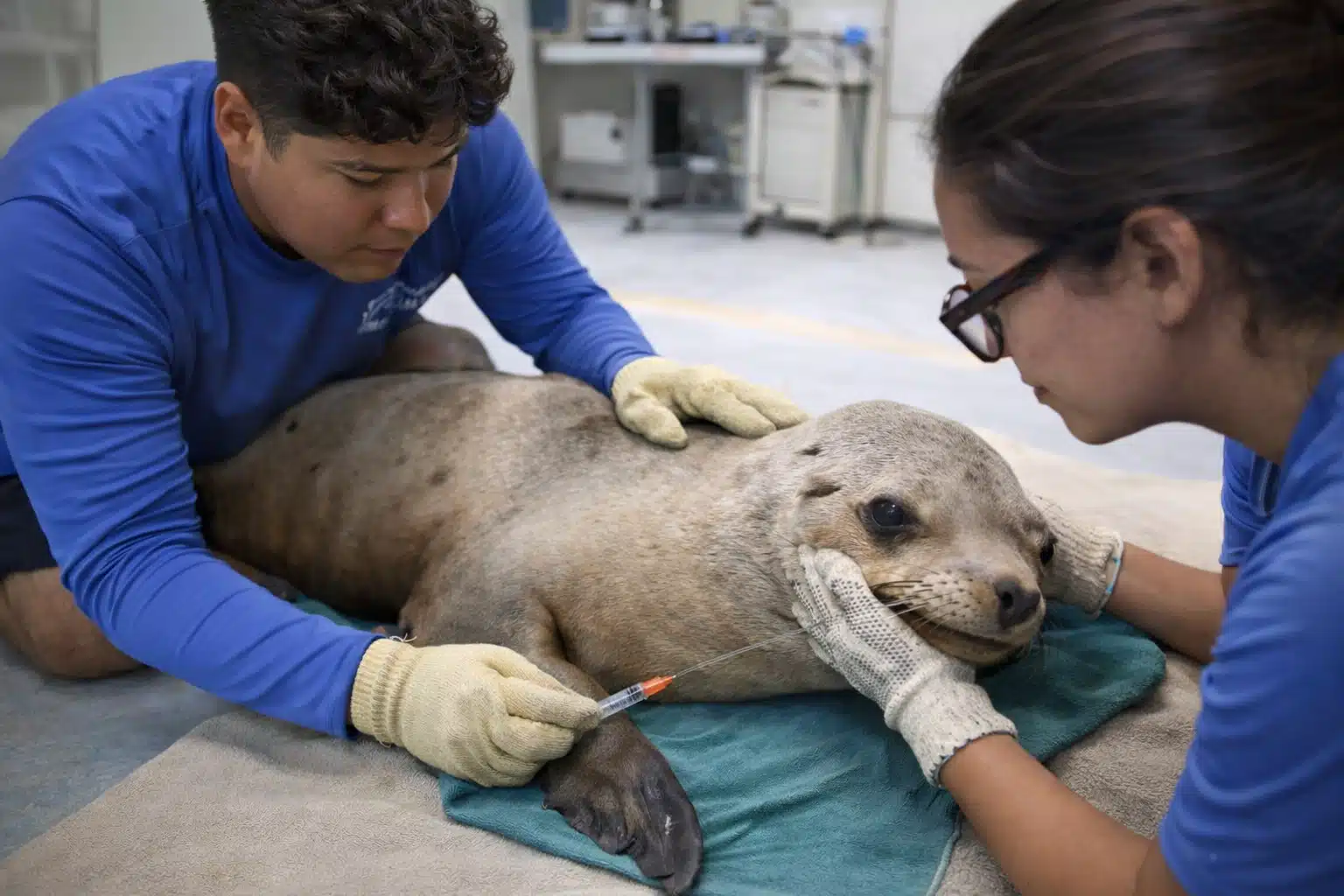 Traslado de lobo marino lesionado: Operación de alto nivel en Guadalajara