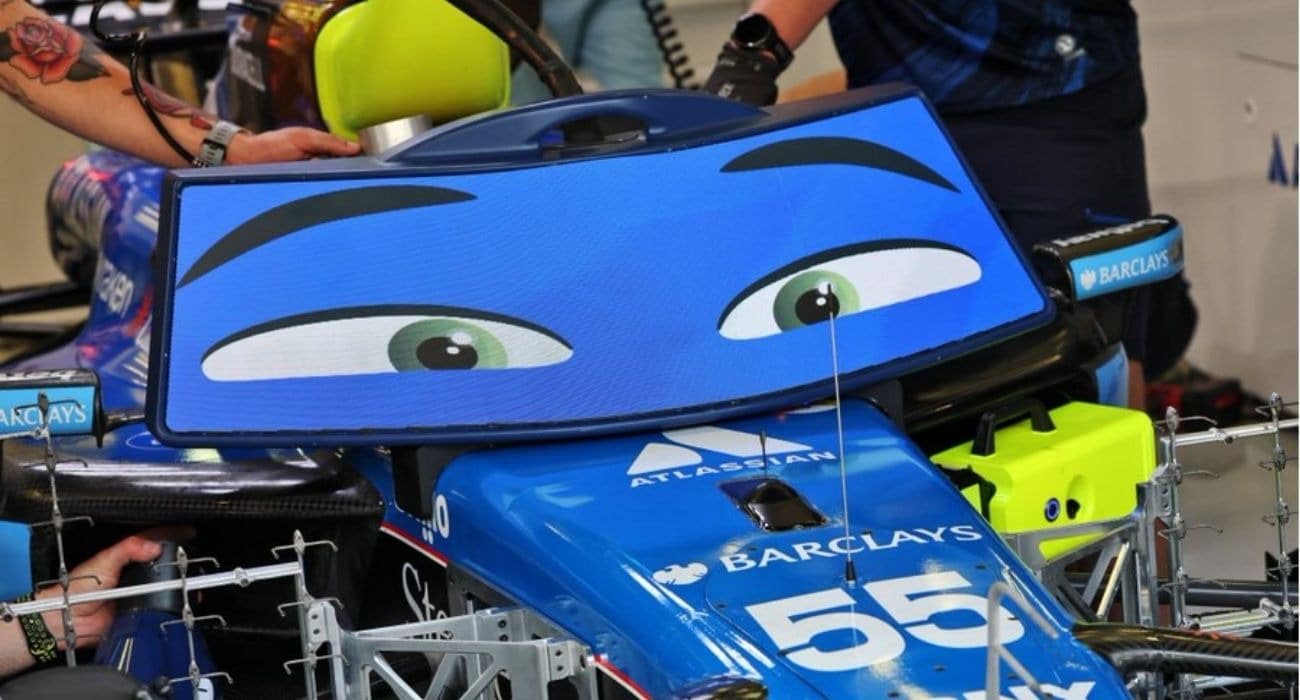 F1: El parabrisas con ojos de Williams desvió la atención en Baréin