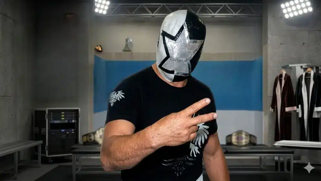 El luchador Silver Star en el cuadrilátero, querida figura de la lucha libre en Cancún que falleció tras luchar contra la leucemia.