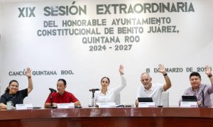 Ana Paty Peralta encabeza la sesión de Cabildo en Cancún para aprobar el presupuesto de movilidad MOBI