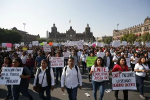 Transportistas rechazan bloqueos para garantizar el flujo logístico nacional 1 conflicto magisterial cnte palacio nacional 2026