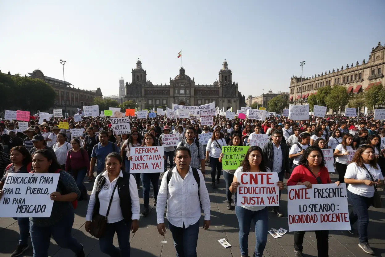 El conflicto magisterial escala: la CNTE exige diálogo directo con la presidencia ante el riesgo de paro nacional