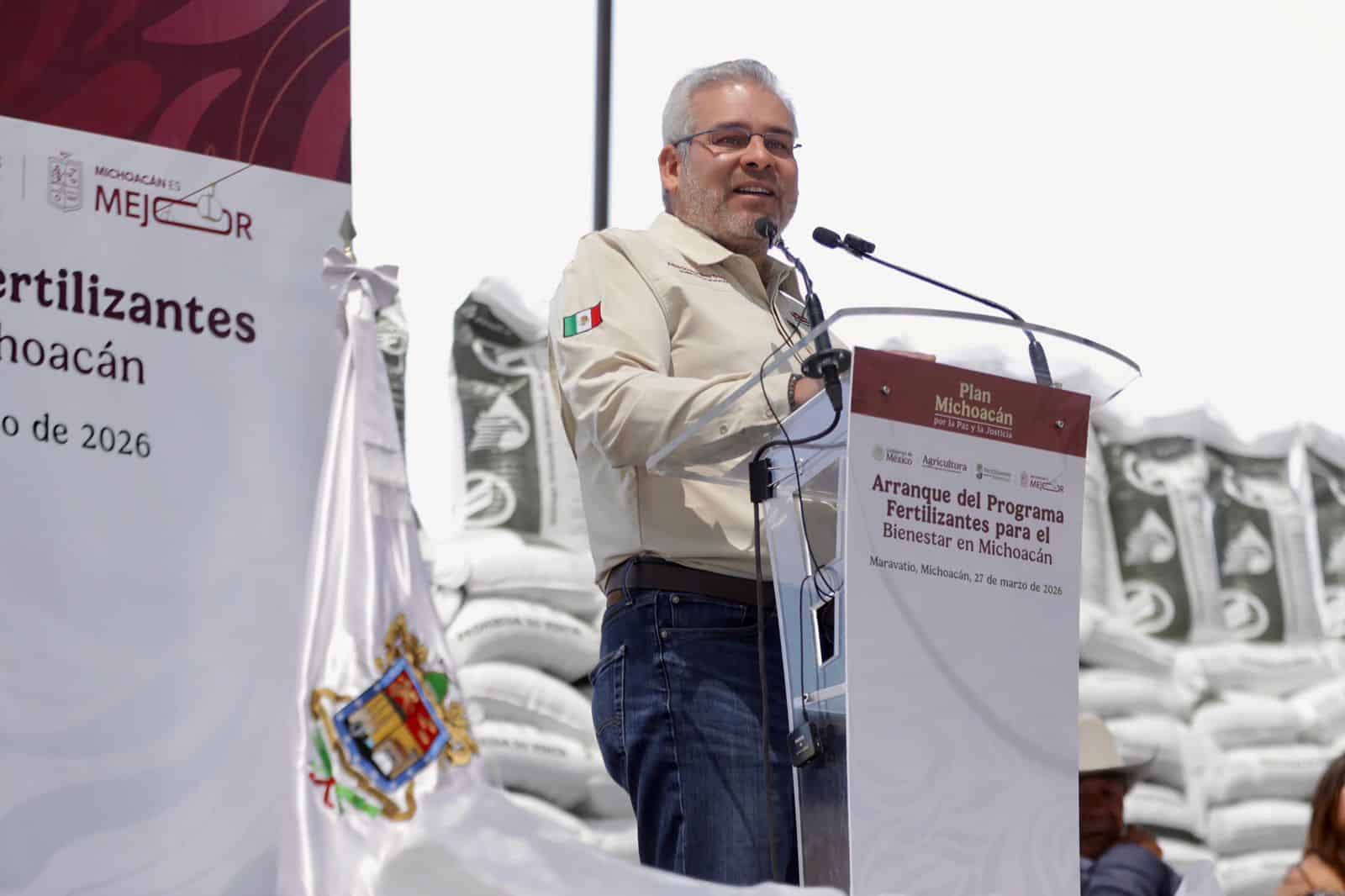 Michoacán detona producción de granos con 40 mil toneladas de fertilizantes
