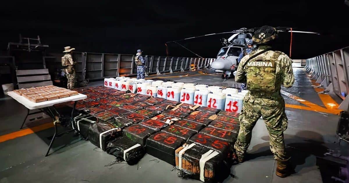 Marina de México: 10 toneladas de cocaína en 2 meses, un hito operativo