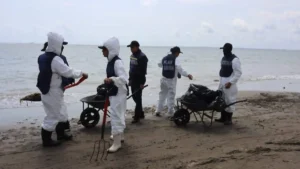 Coatzacoalcos enfrenta nueva llegada de hidrocarburos a sus costas 1 operativo semar hidrocarburo veracruz