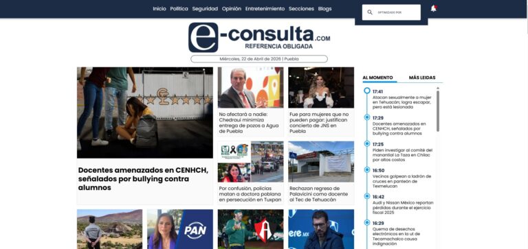 El portal e-Consulta cambia de dueños en Puebla pasando a manos de perfiles ligados al gobernador Alejandro Armenta