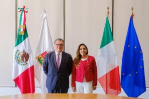 Gobernadora Mara Lezama reunida con embajador de Italia Alessandro Modiano para promover turismo en el Caribe Mexicano