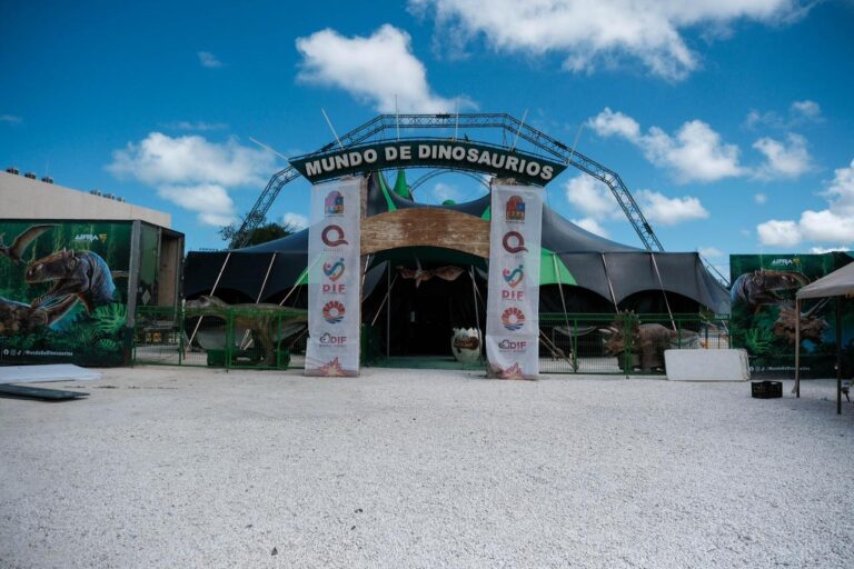 Mara Lezama invita al espectáculo Mundo de Dinosaurios gratuito en Cancún
