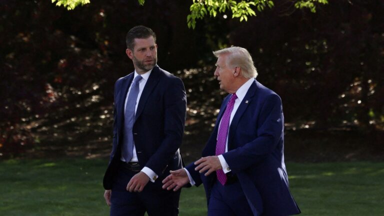 Eric y Lara Trump refuerzan la comitiva presidencial en Pekín