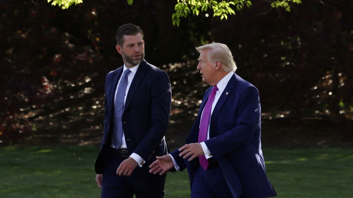 Eric y Lara Trump refuerzan la comitiva presidencial en Pekín