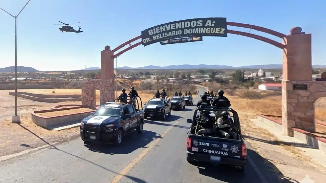 Crisis de seguridad en Chihuahua: Comando sustrae a mandos policiales en Belisario Domínguez