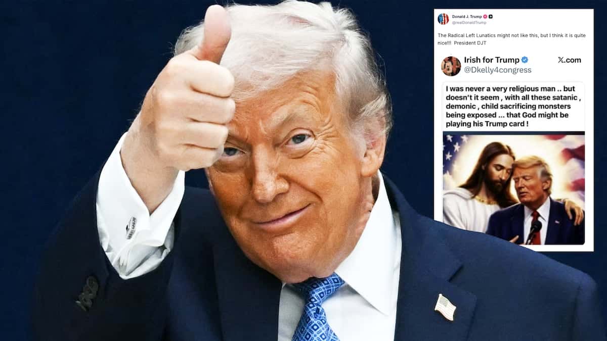 Trump desafía críticas religiosas con nueva gráfica generada por IA
