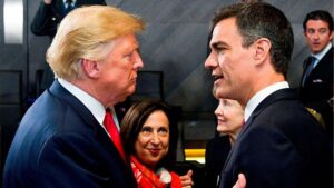 Trump reafirma la "relación especial" con Carlos III tras tensiones por Irán 1 trump sanchez otan conflicto iran