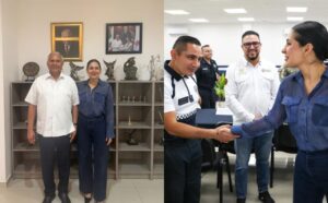 Alcaldesa Estefanía Mercado en reunión de seguridad tras ataque en restaurante de Playa del Carmen