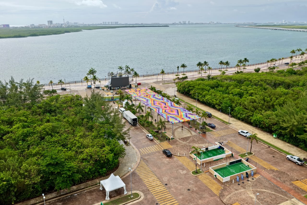 Malecón Tajamar listo para el Cancún Fut Fest 2026 durante el Mundial de Futbol