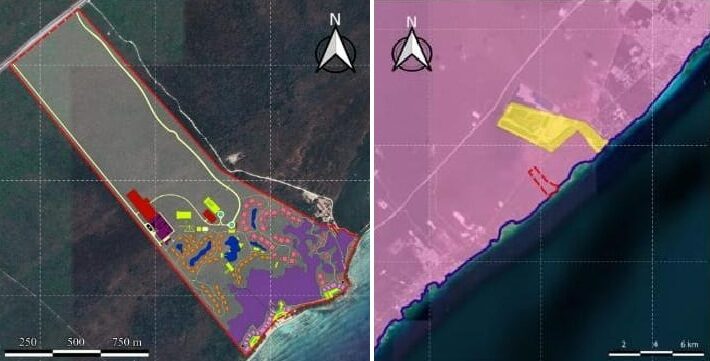 Zona costera de Punta Venado al sur de Playa del Carmen donde Semarnat autorizó el Proyecto Venado