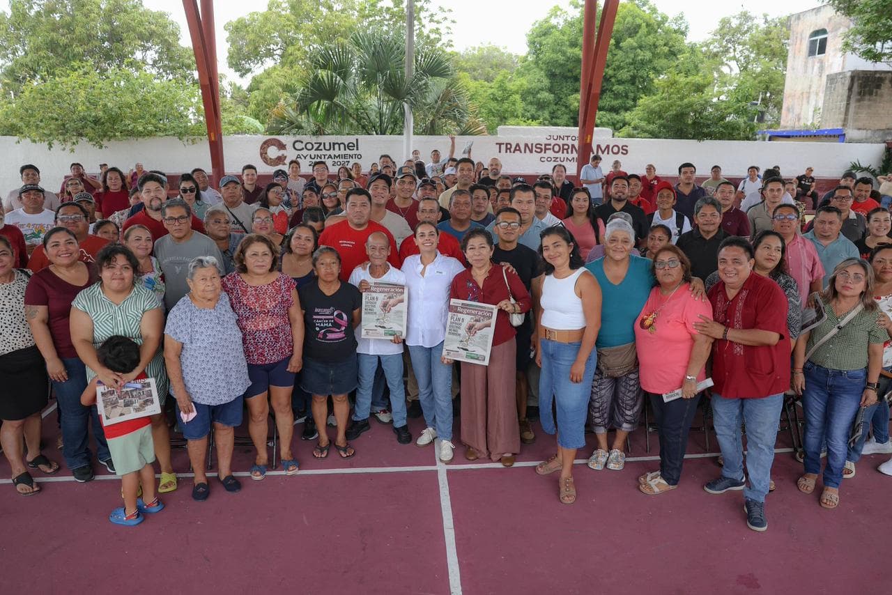 Ana Paty Peralta recorre Cozumel y convoca a la militancia de Morena a defender la Transformación y la soberanía nacional