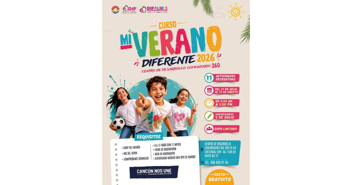 Cursos de verano 2026 en Cancún