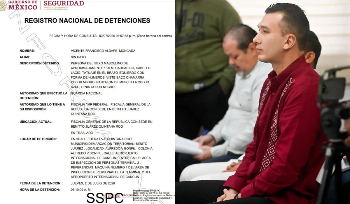 Detienen al tesorero de Tulum en el aeropuerto de Cancún por portar un arma de fuego