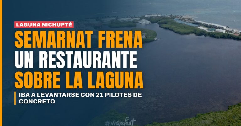 Semarnat frena un restaurante que iba a levantarse sobre la Laguna Nichupté con 21 pilotes de concreto