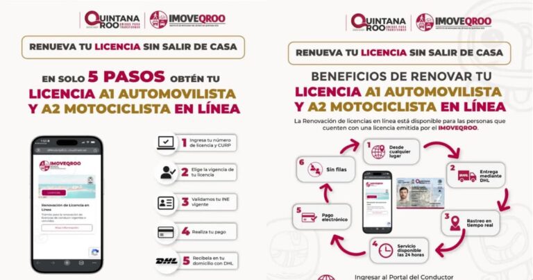 Adiós a las filas: ahora puedes renovar tu licencia de conducir en línea y recibirla en casa en Quintana Roo