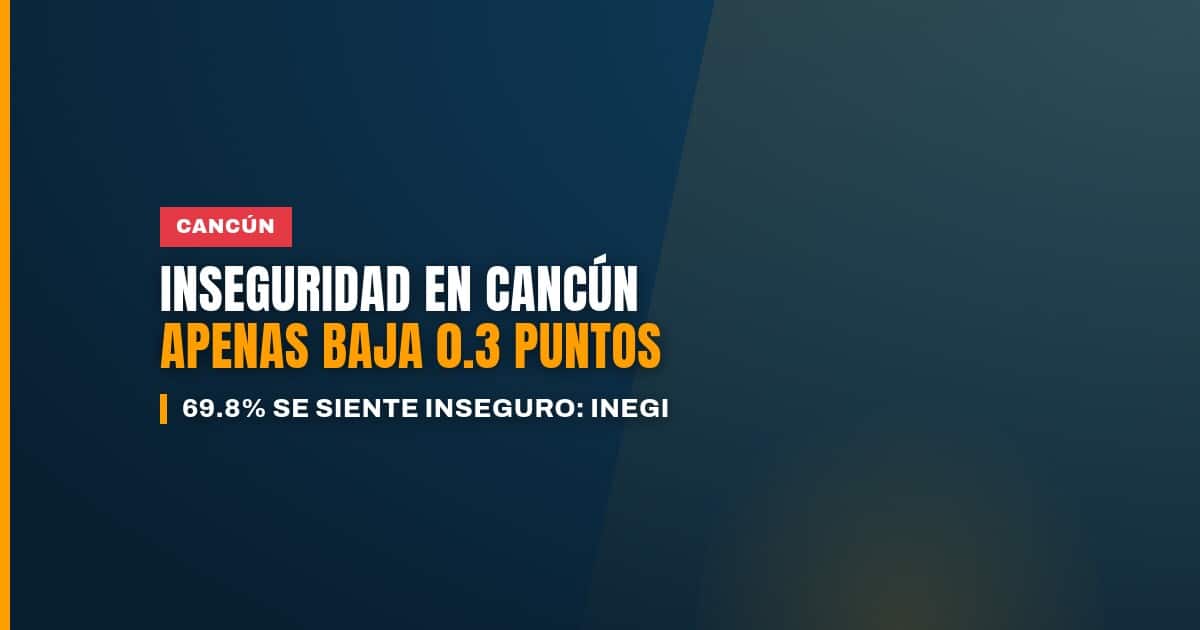 Policías patrullan Cancún; la percepción de inseguridad en Cancún fue de 69.8% según la ENSU