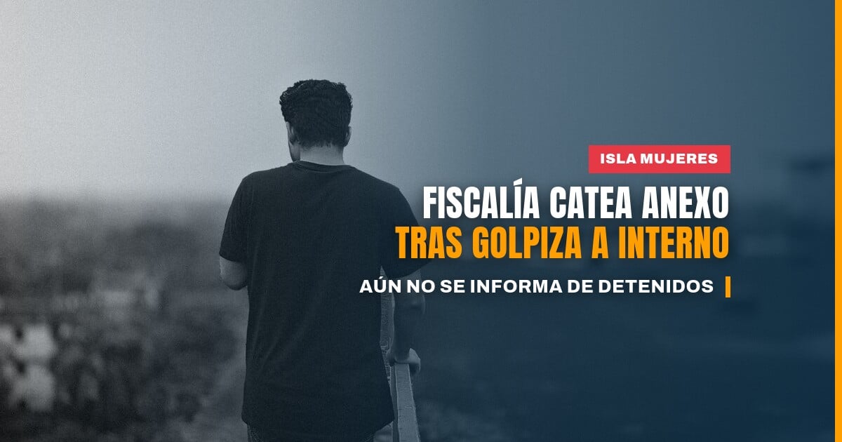 Elementos de seguridad durante el cateo a un centro contra adicciones en Isla Mujeres, zona continental