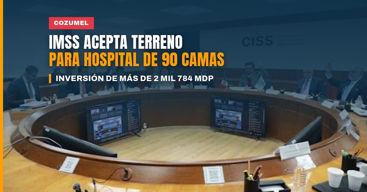 Gobernadora Mara Lezama durante el anuncio del hospital general de zona en Cozumel del IMSS