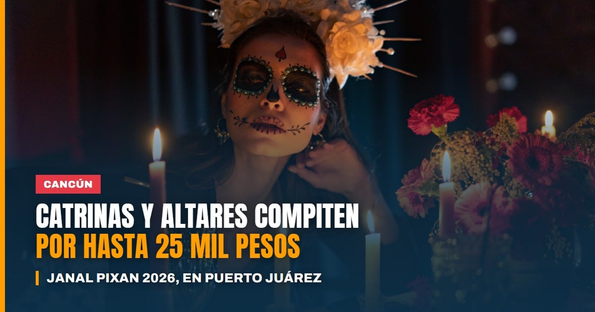 Catrinas y altares compiten por hasta 25 mil pesos en el Janal Pixan 2026 de Puerto Juárez