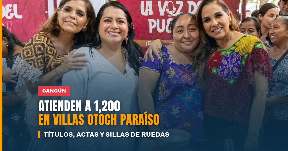 La gobernadora Mara Lezama durante la audiencia La Voz del Pueblo en Cancún, en el domo Lak'in de Villas Otoch Paraíso