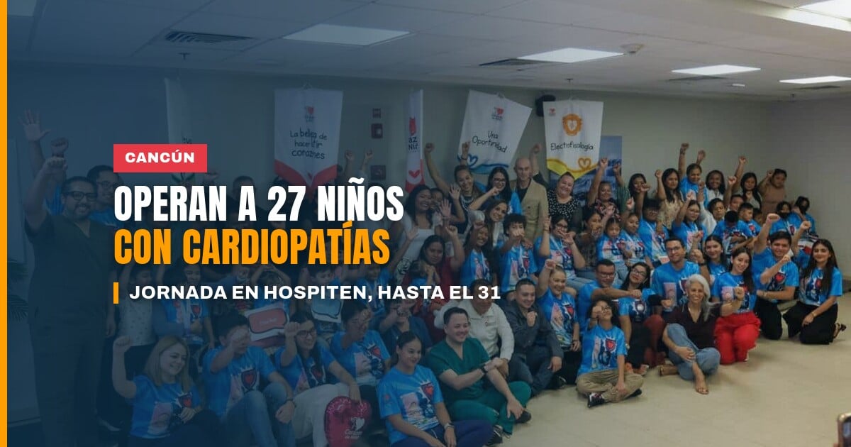 La gobernadora Mara Lezama durante su recorrido por la jornada de cardiopatías en Cancún, en Hospiten Cancún